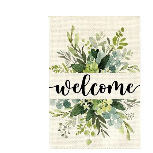 Floral Welcome Garden Flag