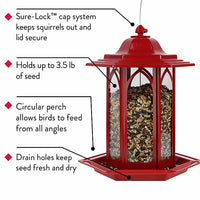 Red Metal Gazebo Feeder