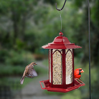 Red Metal Gazebo Feeder