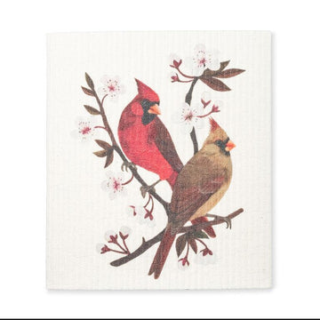 Dishcloth Cardinal in Tree