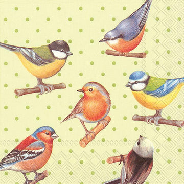 Napkins Birds on Dots