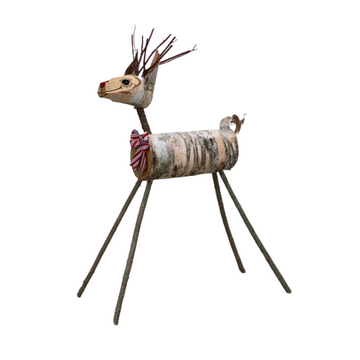 Rustic Holiday Reindeer - Handcrafted Wooden Holiday Decor