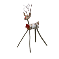 Rustic Holiday Reindeer - Handcrafted Wooden Holiday Decor