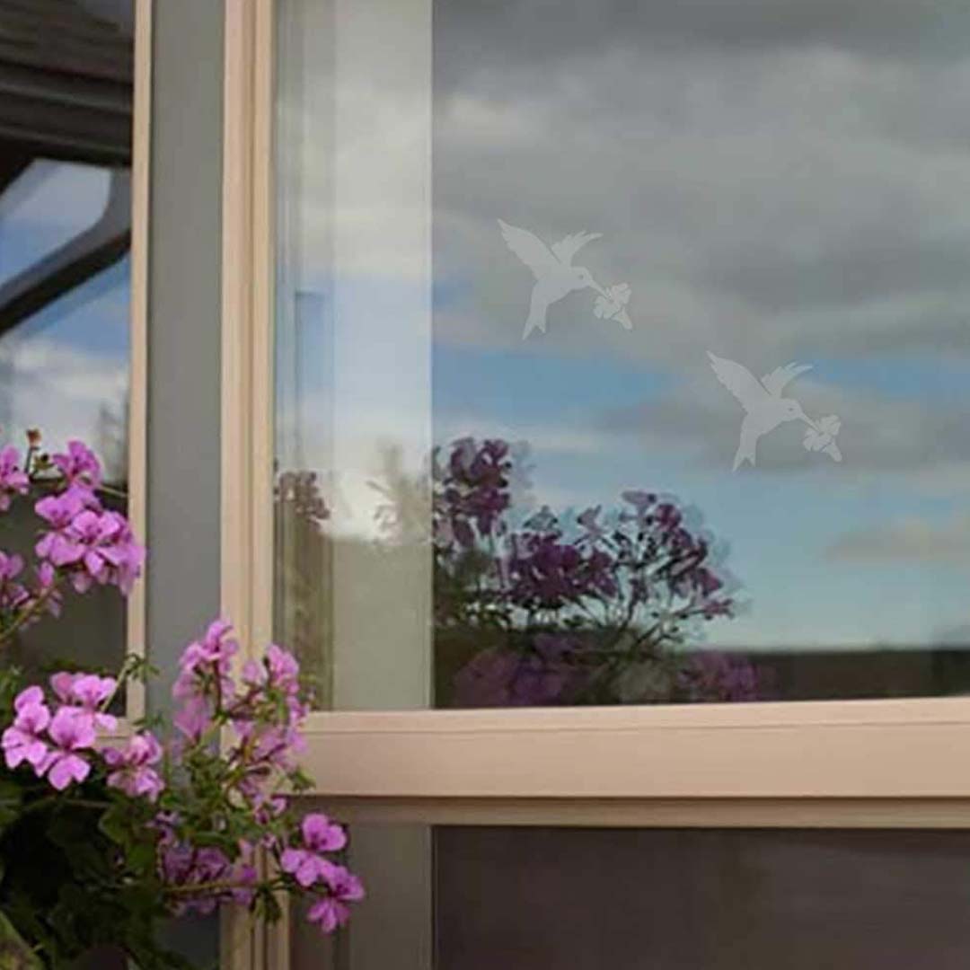 Hummingbird Window Alert Anti-Collision Decal